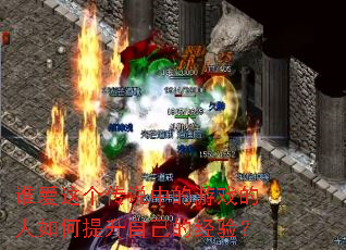 谁爱这个传说中的游戏的人如何提升自己的经验? 谁爱这个传说中的游戏的人如何提升自己的经验?