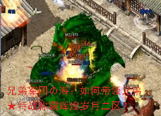 兄弟军团の海:如何带领兄弟★特战称霸辉煌岁月二区? 兄弟军团の海:如何带领兄弟★特战称霸辉煌岁月二区?