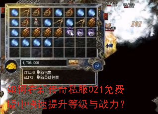 如何在新传奇私服021免费版中快速提升等级与战力? 如何在新传奇私服021免费版中快速提升等级与战力?