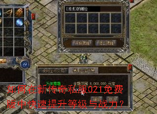 如何在新传奇私服021免费版中快速提升等级与战力? 如何在新传奇私服021免费版中快速提升等级与战力?