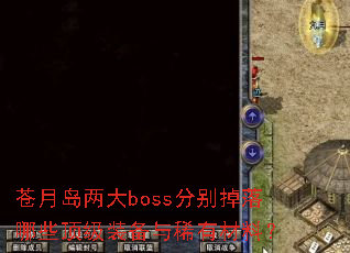 苍月岛两大boss分别掉落哪些顶级装备与稀有材料? 苍月岛两大boss分别掉落哪些顶级装备与稀有材料?